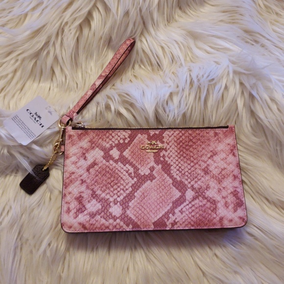 Coach Handbags - Coach Crosby Clutch Python Embossed Leather